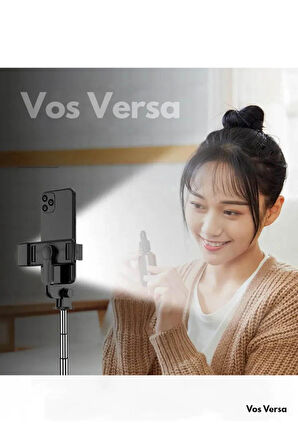 Led Işıklı Tripod Selfie Çubuğu Kablosuz Bluetooth Ile Uzaktan Kumanda ULS1001