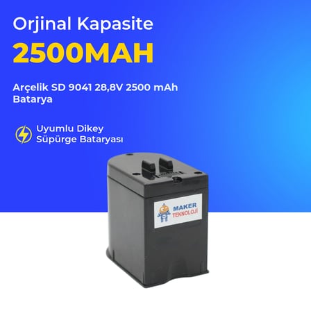 Arçelik SD 9041 28,8V 2500 mAh Batarya