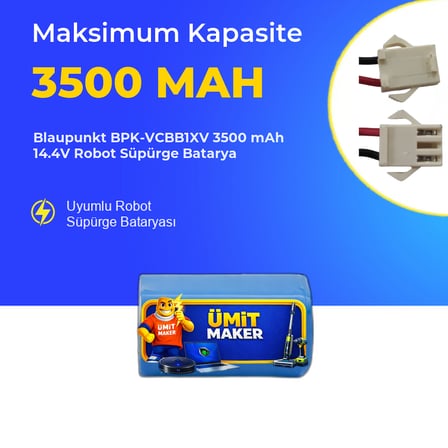 Blaupunkt BPK-VCBB1XV 3500 mAh 14.4V Robot Süpürge Batarya