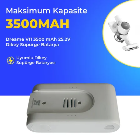 Dreame V11 3500 mAh 25.2V Dikey Süpürge Batarya