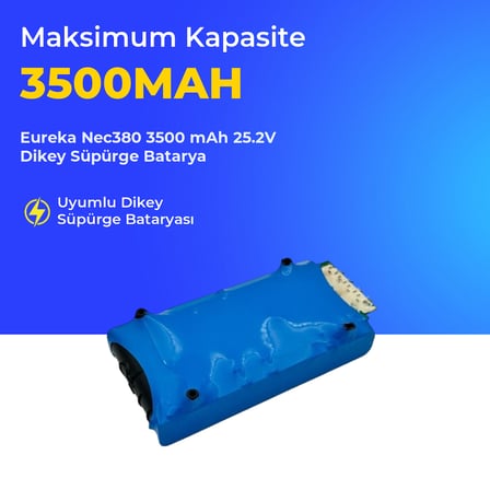 Eureka Nec380 3500 mAh 25.2V Dikey Süpürge Batarya