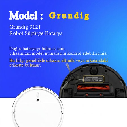 Grundig 3121 Robot Süpürge 2500 Mah Batarya