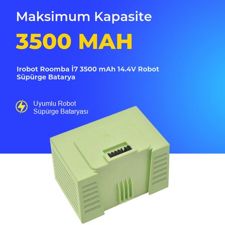 Irobot Roomba İ7 3500 mAh 14.4V Robot Süpürge Batarya