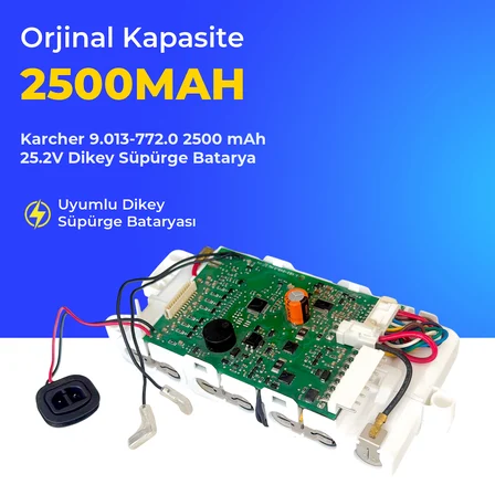Karcher 9.013-772.0 2500 mAh 25.2V Dikey Süpürge Batarya