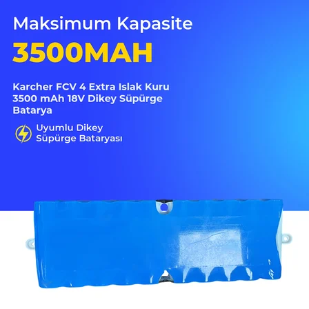 Karcher FCV 4 Extra Islak Kuru 3500 mAh 18V Dikey Süpürge Batarya