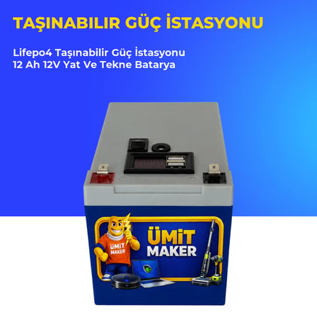 Lifepo4 Taşınabilir Güç İstasyonu 12 Ah 12V Yat Ve Tekne Batarya