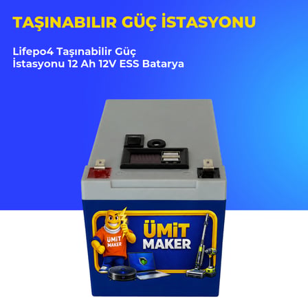 Lifepo4 Taşınabilir Güç İstasyonu 12 Ah 12V ESS Batarya