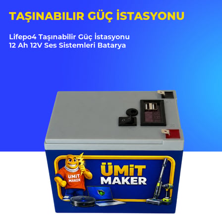 Lifepo4 Taşınabilir Güç İstasyonu 12 Ah 12V Ses Sistemleri Batarya