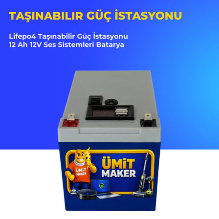 Lifepo4 Taşınabilir Güç İstasyonu 12 Ah 12V Ses Sistemleri Batarya