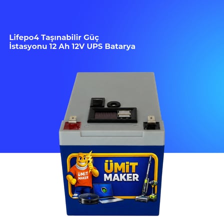 Lifepo4 Taşınabilir Güç İstasyonu 12 Ah 12V UPS Batarya
