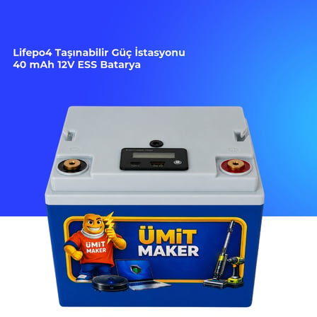 Lifepo4 Taşınabilir Güç İstasyonu 40 mAh 12V ESS Batarya