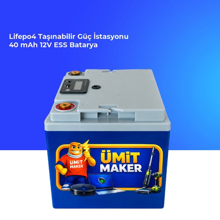 Lifepo4 Taşınabilir Güç İstasyonu 40 mAh 12V ESS Batarya