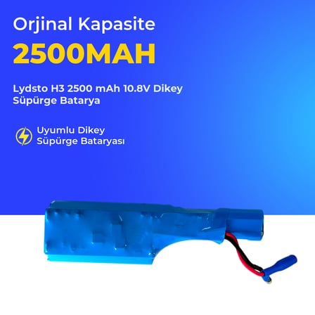 Lydsto H3 2500 mAh 10.8V Dikey Süpürge Batarya