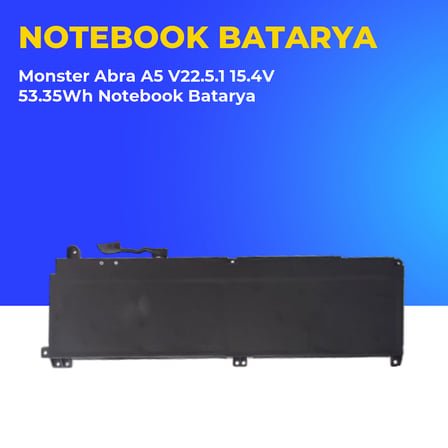 Monster Abra A5 V22.5.1 15.4V 53.35Wh Notebook Batarya