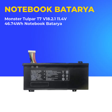 Monster Tulpar T7 V18.2.1 11.4V 46.74Wh Notebook Batarya