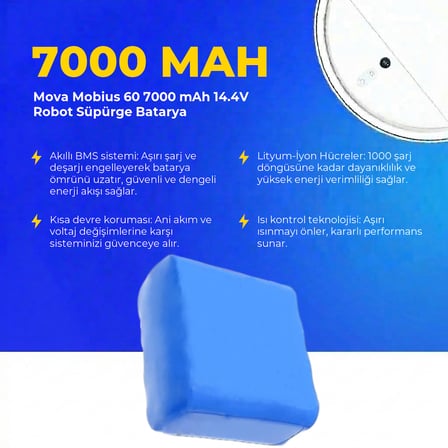 Mova Mobius 60 7000 mAh 14.4V Robot Süpürge Batarya