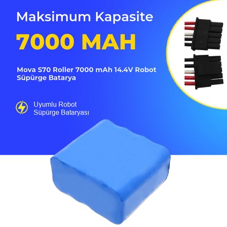 Mova S70 Roller 7000 mAh 14.4V Robot Süpürge Batarya