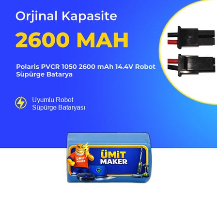 Polaris PVCR 1050 2600 mAh 14.4V Robot Süpürge Batarya
