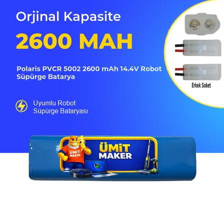 Polaris PVCR 5002 2600 mAh 14.4V Robot Süpürge Batarya