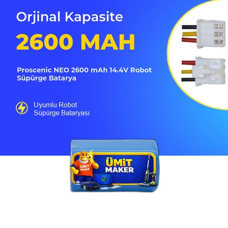 Proscenic NEO 2600 mAh 14.4V Robot Süpürge Batarya