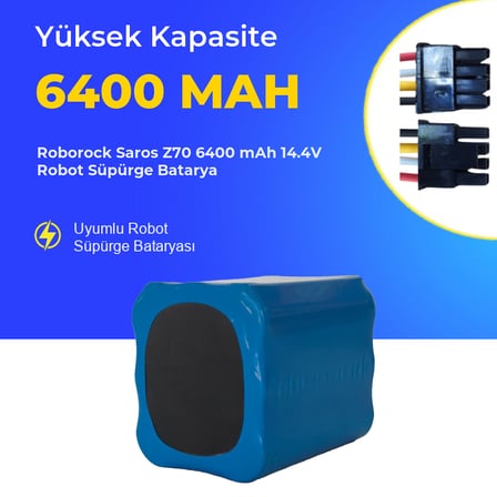 Roborock Saros Z70 6400 mAh 14.4V Robot Süpürge Batarya