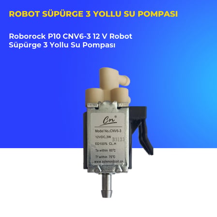 Roborock P10 CNV6-3 12 V Robot Süpürge 3 Yollu Su Pompası