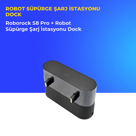 Roborock S8 Pro + Robot Süpürge Şarj İstasyonu Dock