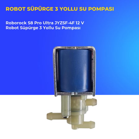 Roborock S8 Pro Ultra JYZSF-4F 12 V Robot Süpürge 3 Yollu Su Pompası