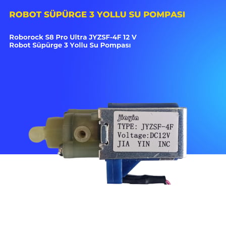 Roborock S8 Pro Ultra JYZSF-4F 12 V Robot Süpürge 3 Yollu Su Pompası