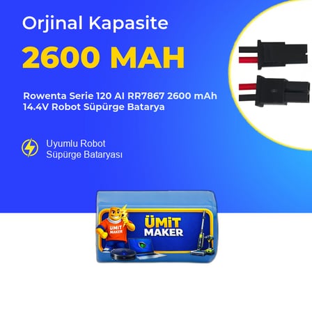 Rowenta Serie 120 AI RR7867 2600 mAh 14.4V Robot Süpürge Batarya