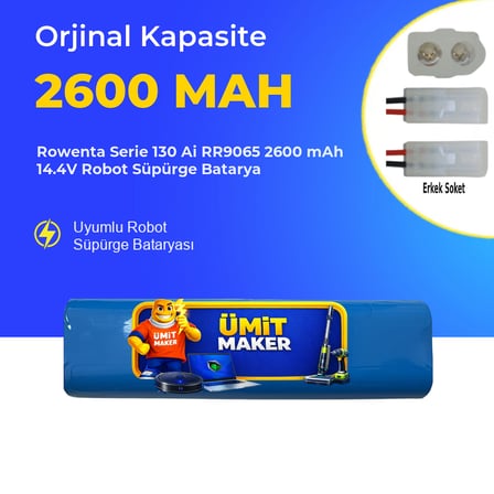 Rowenta Serie 130 Ai RR9065 2600 mAh 14.4V Robot Süpürge Batarya