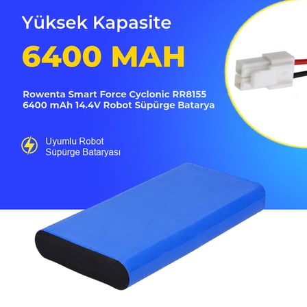 Rowenta Smart Force Cyclonic RR8155 6400 mAh 14.4V Robot Süpürge Batarya
