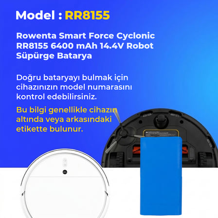 Rowenta Smart Force Cyclonic RR8155 6400 mAh 14.4V Robot Süpürge Batarya