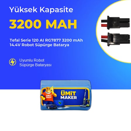 Tefal Serie 120 AI RG7877 3200 mAh 14.4V Robot Süpürge Batarya