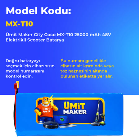 City Coco MX-T10 25000 mAh 48V Elektrikli Scooter Batarya