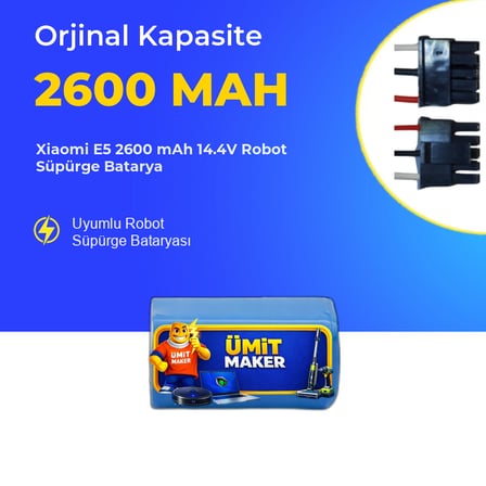 Xiaomi E5 2600 mAh 14.4V Robot Süpürge Batarya