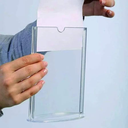 A6 Oval Tabanlı Masaüstü Şeffaf Föylük Broşürlük Fiyatlık 100lü Paket