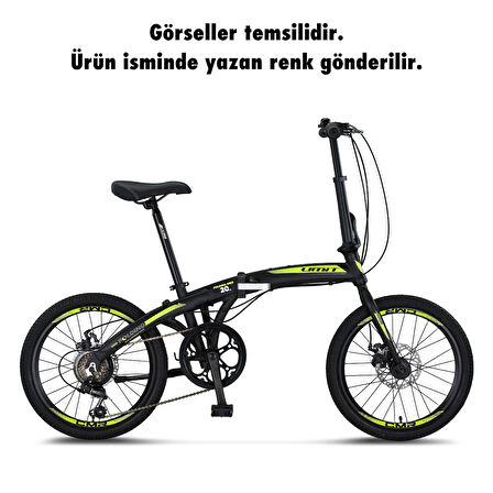 Ümit Bisiklet 2037 FOLDING 2D 20 inç 6 vites Şehir Bisikleti Siyah Sarı