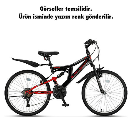 Ümit Bisiklet 2429 Blackmount V 24 İnç 21 Vites Dağ Bislikleti  Siyah-Kırmızı