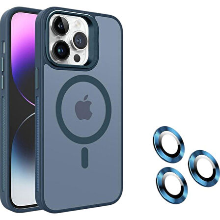 İphone 13 Pro İçin Standlı Lens Hediyeli Magsafe Maksimum Koruma Armor Kılıf