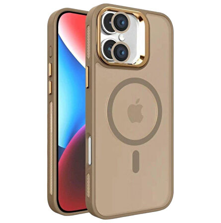 İphone 13 Pro İçin Standlı Lens Hediyeli Magsafe Maksimum Koruma Armor Kılıf