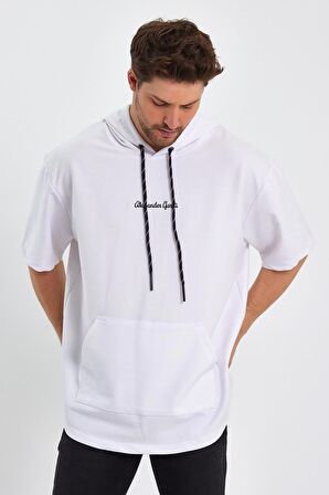 ALEXANDERGARDİ KAPÜŞONLU OVERSİZE T-SHİRT (UN-0098)