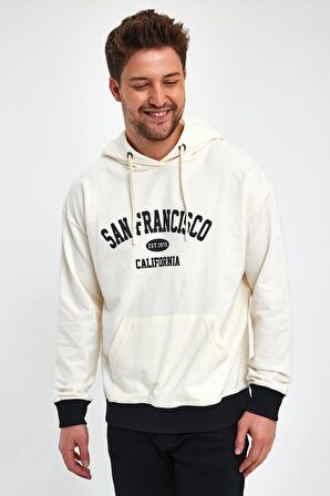 ALEXANDERGARDI KAPÜŞONLU BASKILI SWEATSHIRT (UN-757A06)