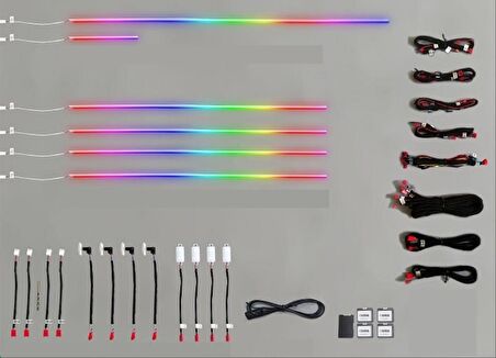 UNIVERSAL AMBIENT AYDINLATMA 64 RENK APLIKASYON KONTROLLU  ( DINAMIK VERSIYON)