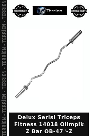 Delux Serisi Triceps Fitness 14018 Olimpik Z Bar OB-47"-Z