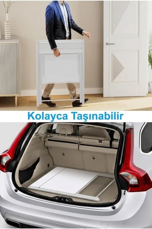 Bodo Metal Ayaklı Laptop Masası Katlanır Çalışma Masası Raflı Masa Katlanır Laptop Sehpası