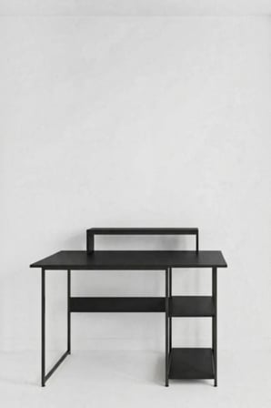 Vienna 2 Raflı Metal Ayak Çalışma Masası Laptop Masası Bilgisayar Masası 60x120cm