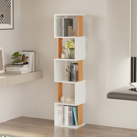 Milan Modern Kitaplık Çok Amaçlı Dekoratif Raf Salon Kitaplığı Ofis Çalışma Odası Raf Dolap
