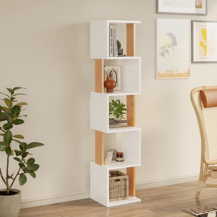Milan Modern Kitaplık Çok Amaçlı Dekoratif Raf Salon Kitaplığı Ofis Çalışma Odası Raf Dolap