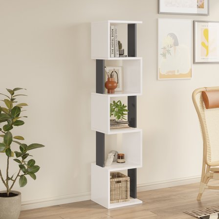Milan Modern Kitaplık Çok Amaçlı Dekoratif Raf Salon Kitaplığı Ofis Çalışma Odası Raf Dolap